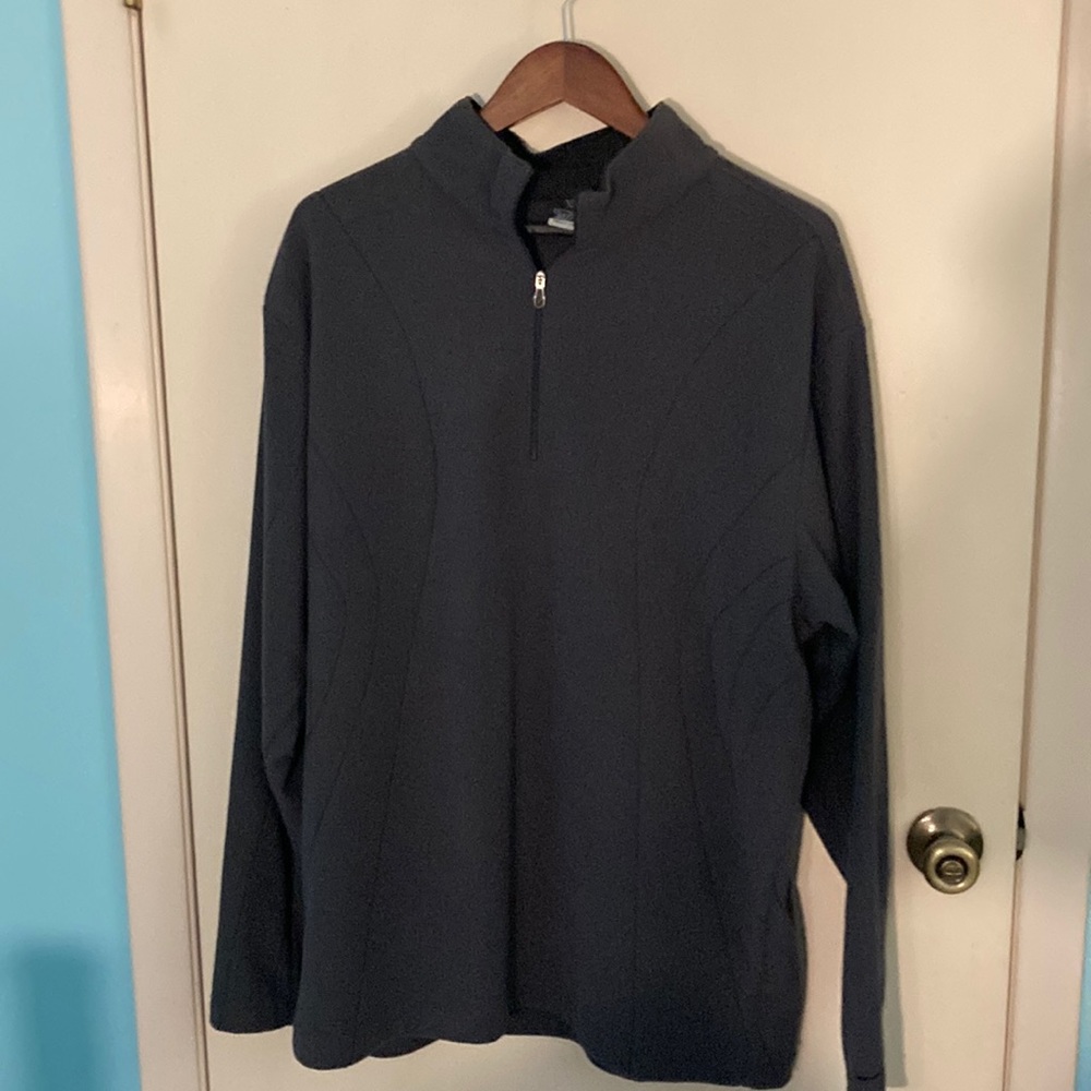 Mens XL Nike Golf Therma Fleece Grey Pullover Great Condition